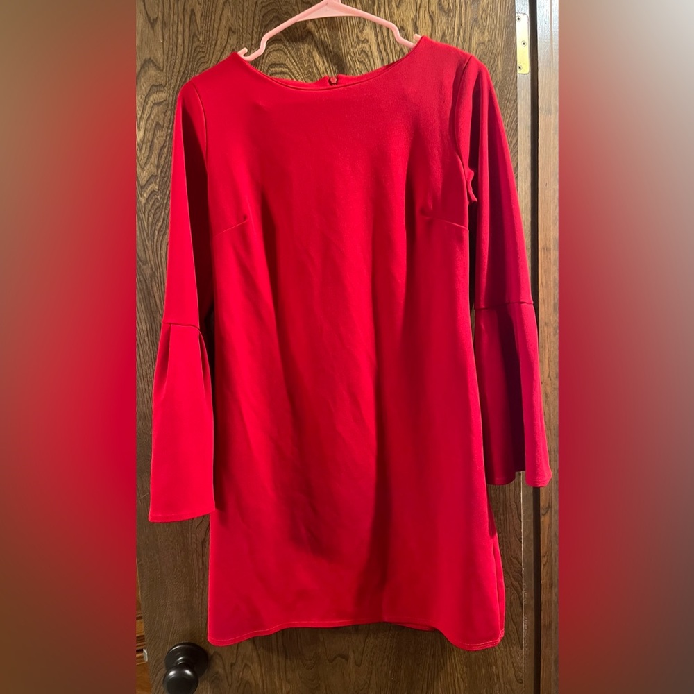 Red Bell Sleeve Dress